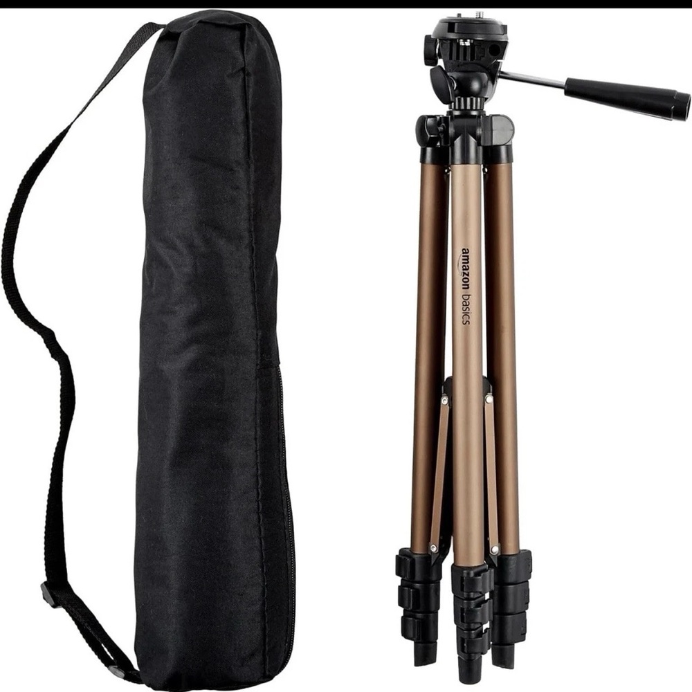 Amazon Basics 50-inch Lightweight Portable Camera Mount Tripod Stand with Bag
